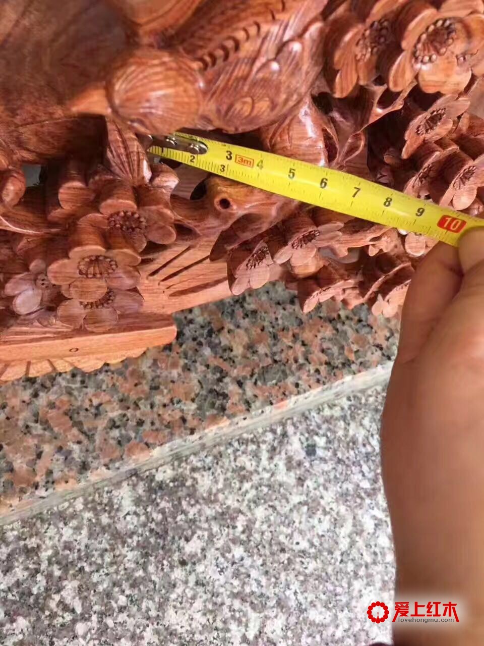 缅甸花梨木雕刻摆件《喜上眉梢》寓意吉祥送礼佳品-7