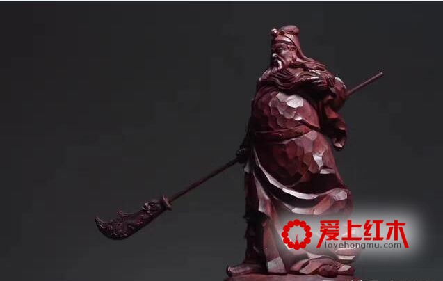 老紫檀大型木雕，关羽之气壮山河，威震天下-3