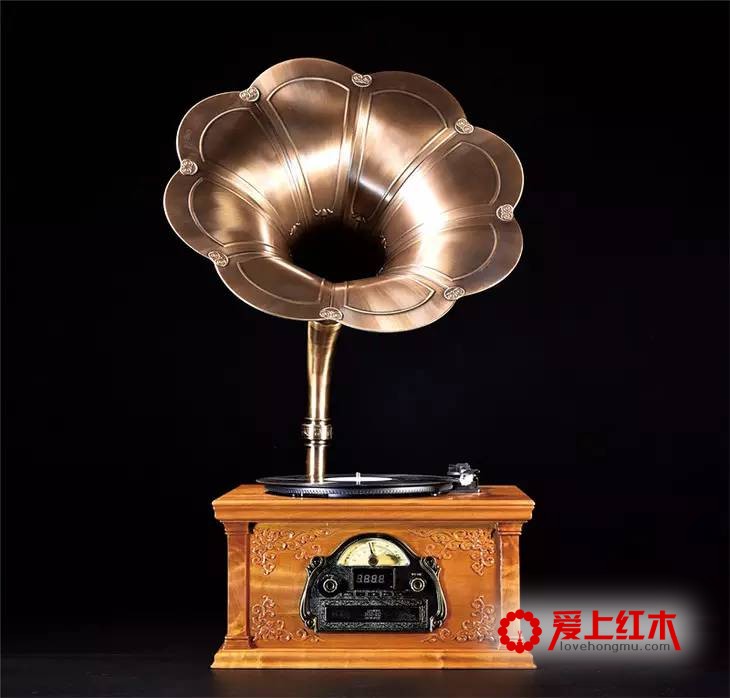 金丝楠木留声机作品欣赏 古典复古韵味-5