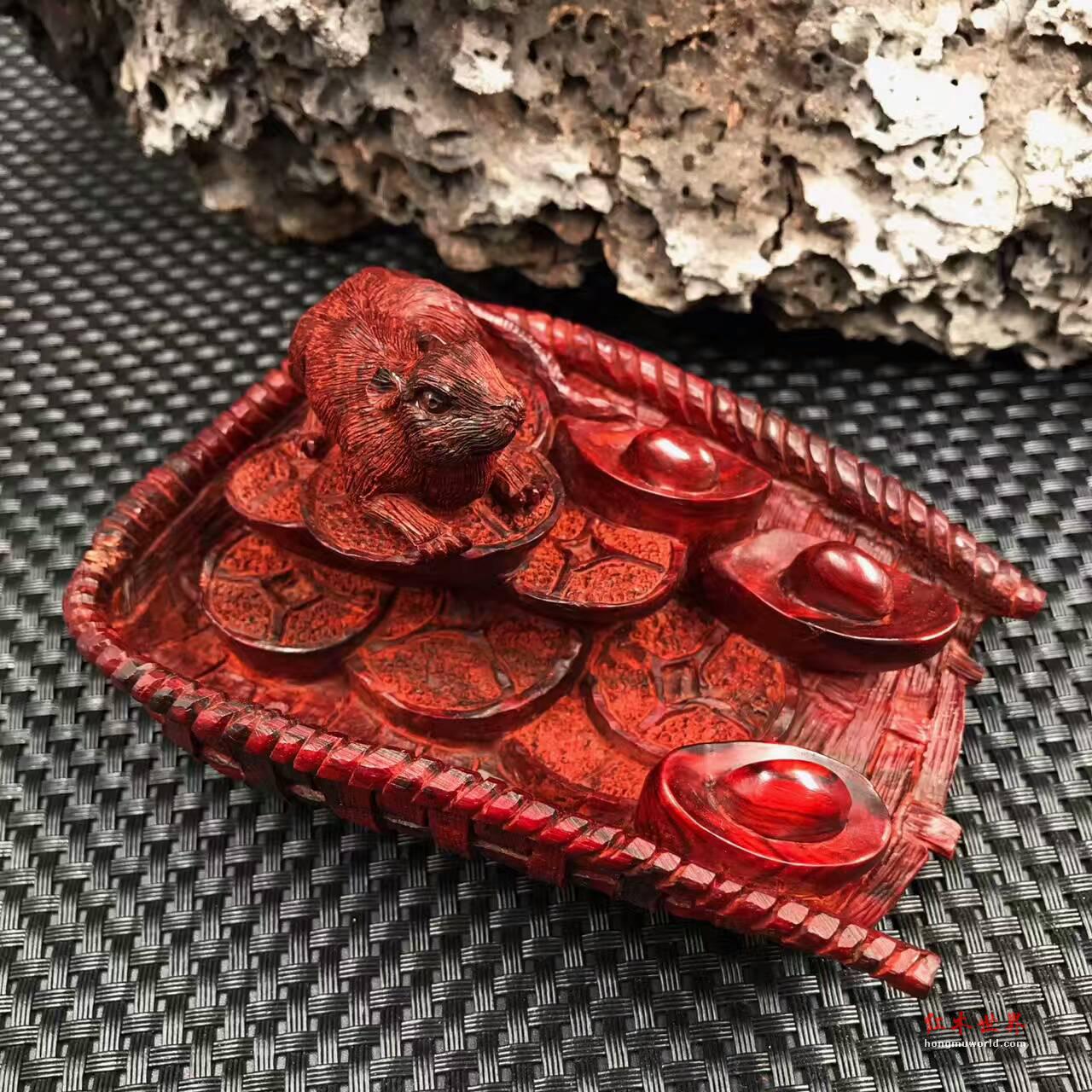 小紫叶檀《日进斗金》寓意腰缠万贯蒸蒸日上-7