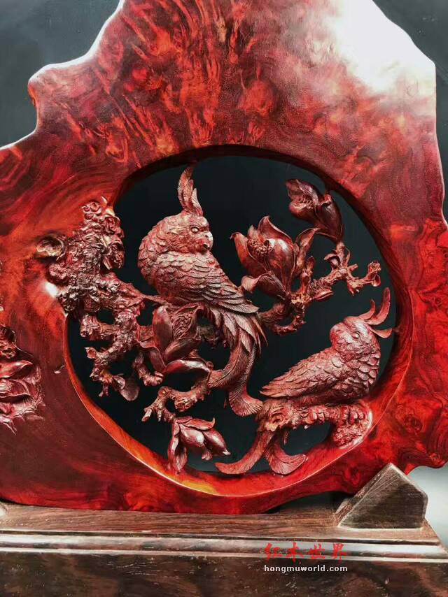 高密度留疤小叶紫檀，爆瘤！手工创意雕刻。-9