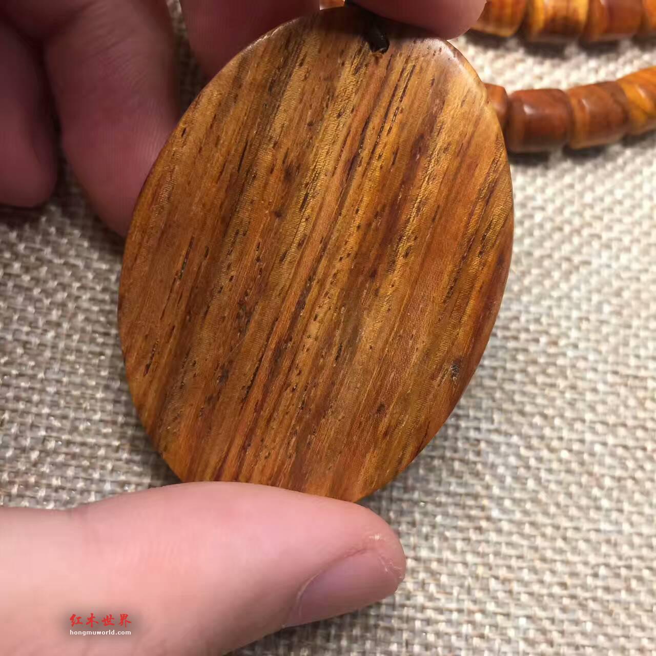 槺梨搭配大日如来手串 海南黄花梨虎皮纹-4