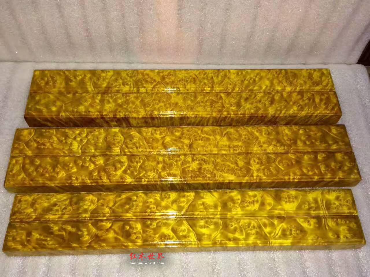 黄金樟镇尺 全满留巴龙胆闪电纹高品质大对送礼佳品-3