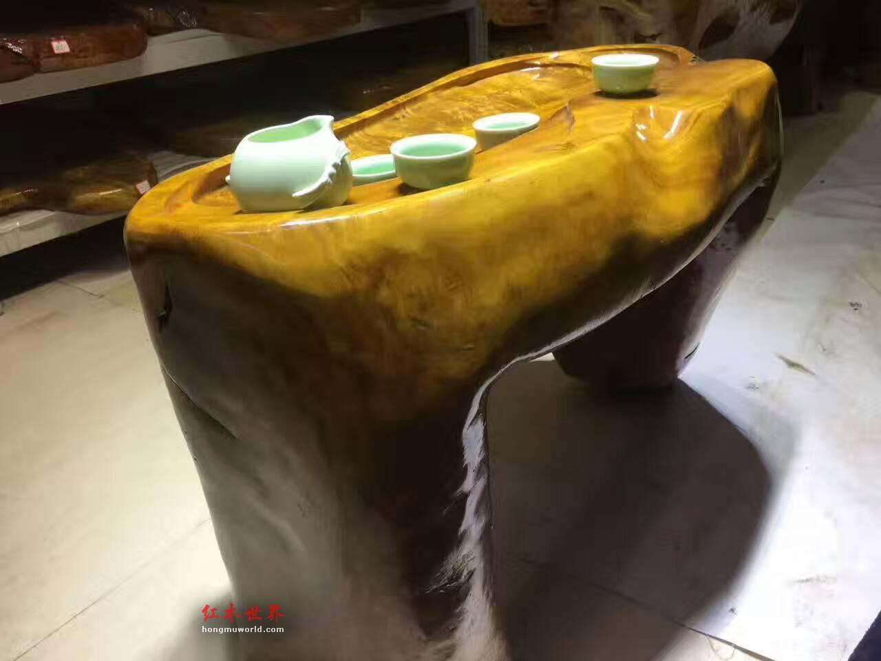 金丝楠木小型茶台 厚重古朴把自然带回家-8