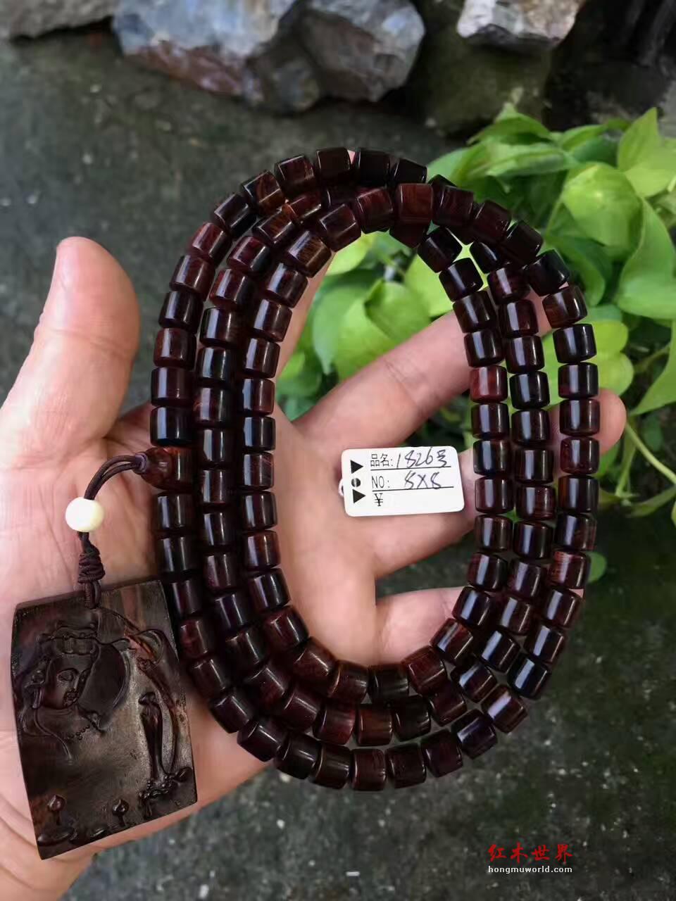 极品海黄紫油梨8*8*108手串 紫油线细腻流畅荧光性非常好-2
