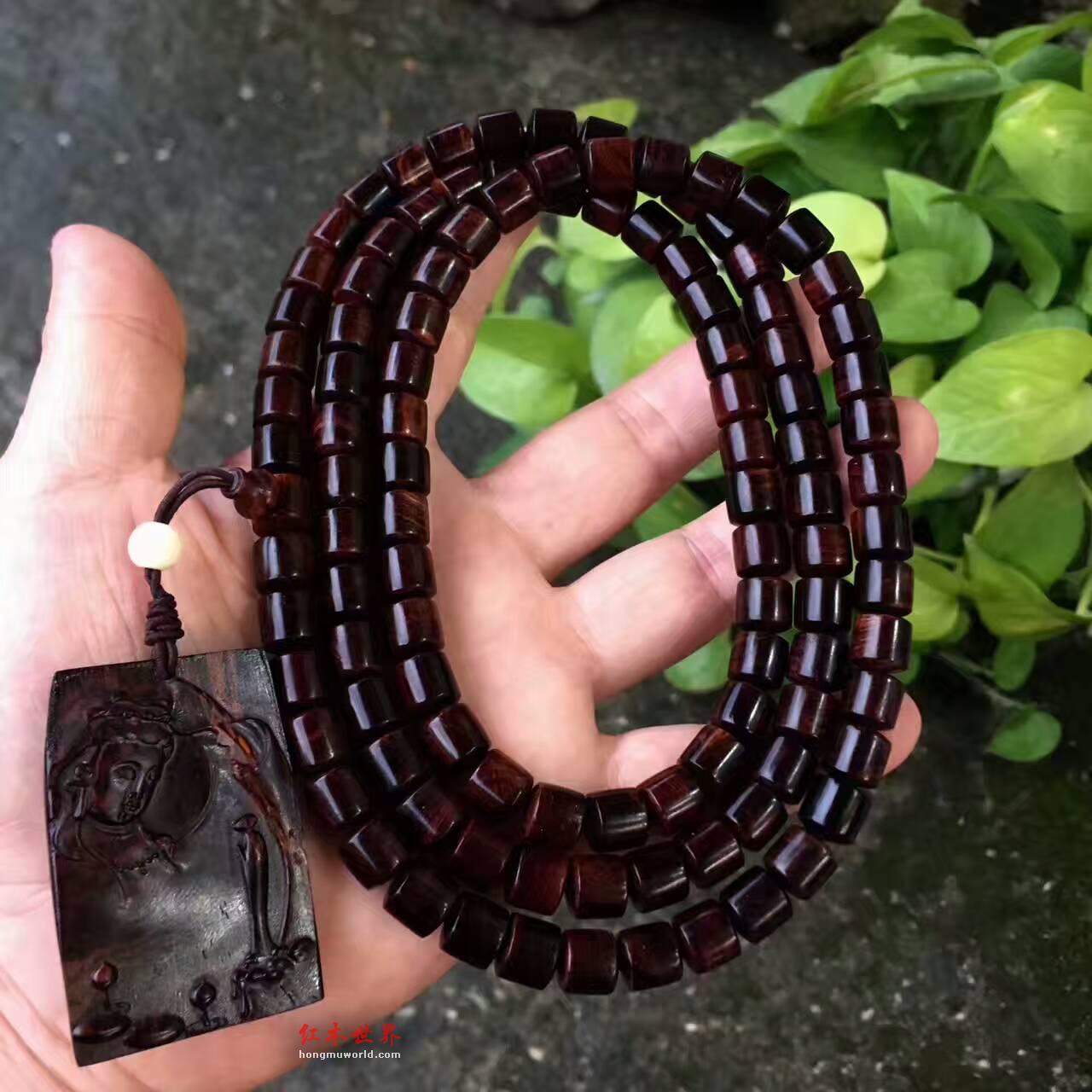 极品海黄紫油梨8*8*108手串 紫油线细腻流畅荧光性非常好-8