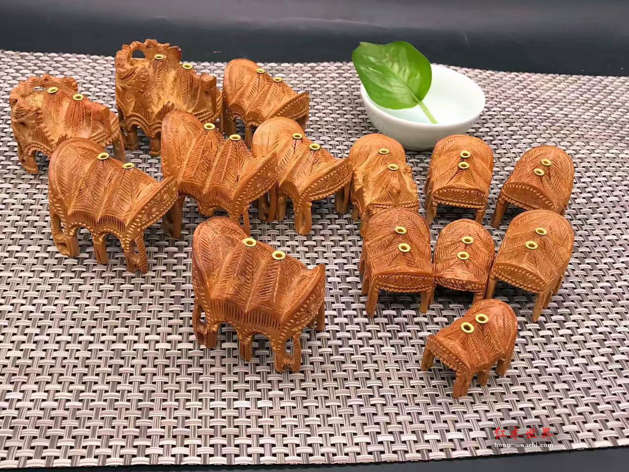 印度老山檀香黑肉老料大象鞍香座 造型特别-7
