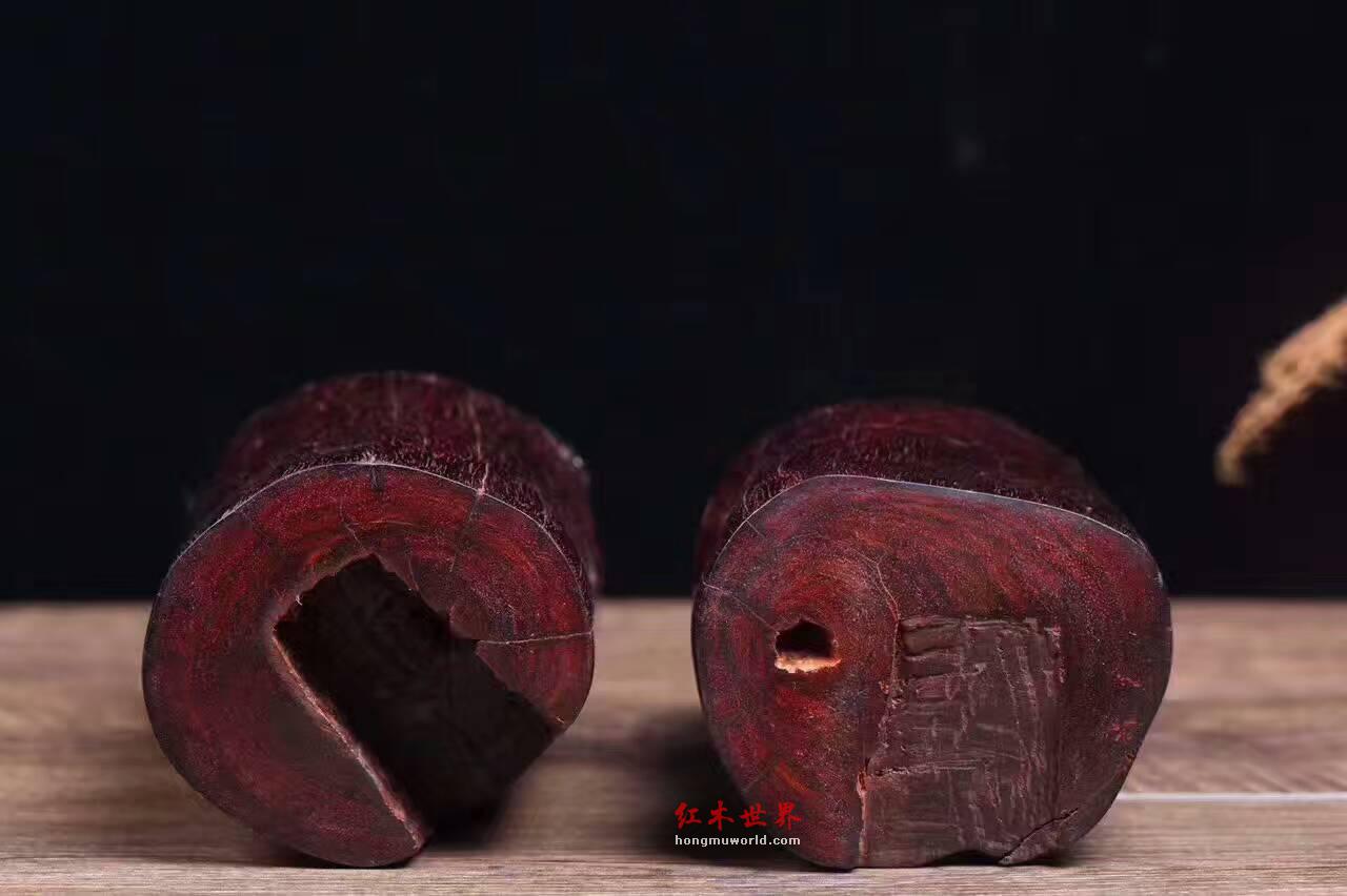 小叶紫檀成对小摆件《麒麟纳福》辟邪招财进宝-8