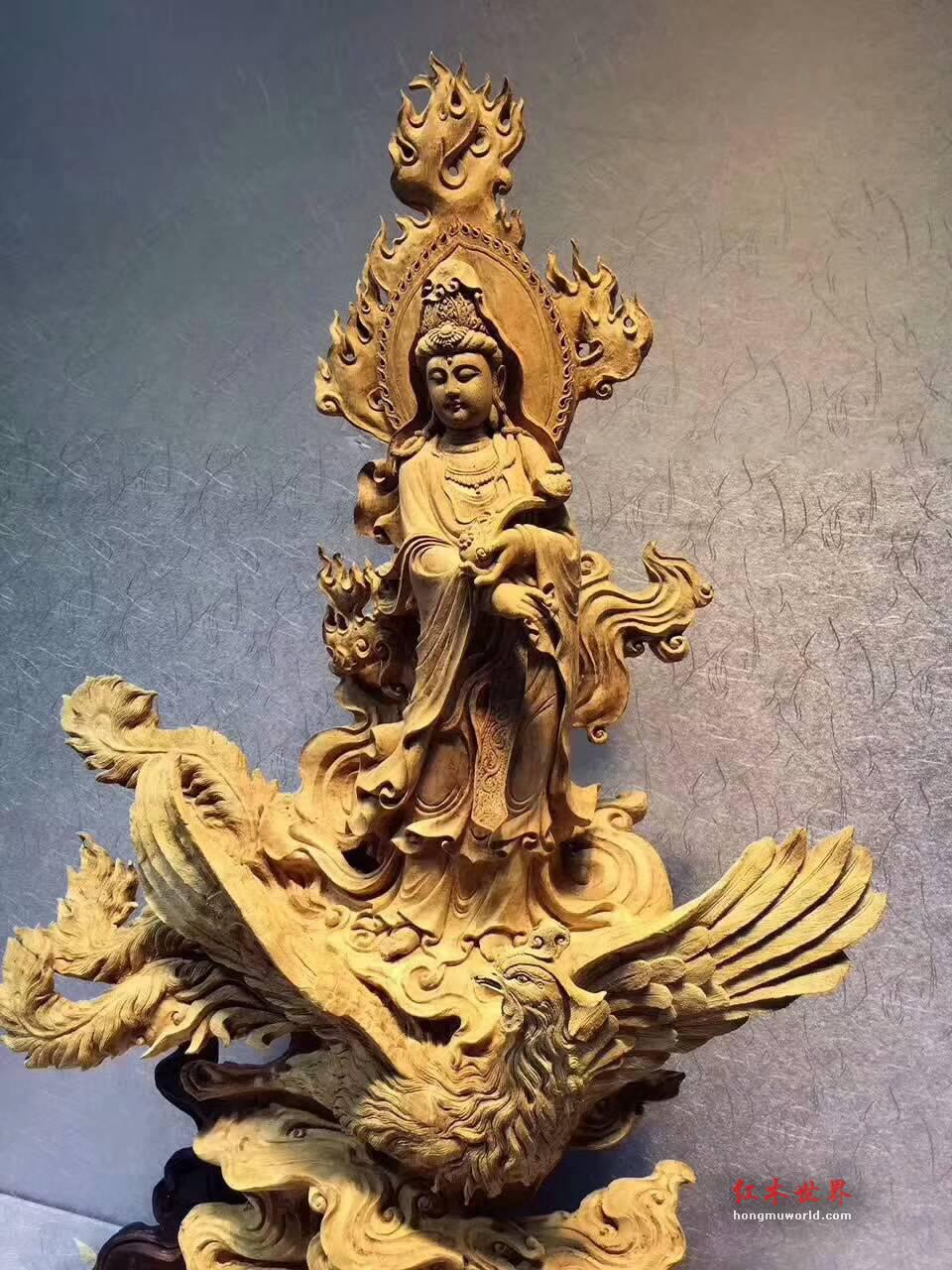 印尼高山沉香根雕《凤观音》结油性好雕工精湛宝相庄严镇宅保平安-5