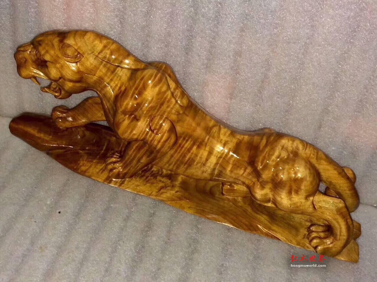 小叶桢楠创意摆件《一夜豹富》黄金底色更加招财-5