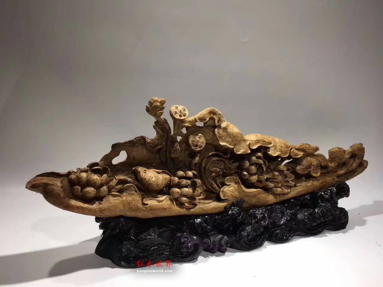 印尼天然野生沉香工艺品《一路连科》 大气饱满雕工精湛富有油性-7