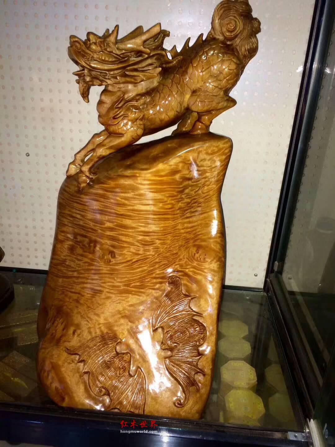 金丝楠枯木料摆件 麒麟送子镇宅招福精品好礼-9